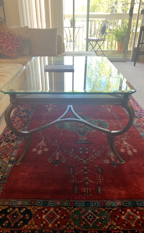 Glass coffee table