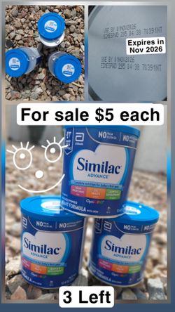 3 left infant formula cans