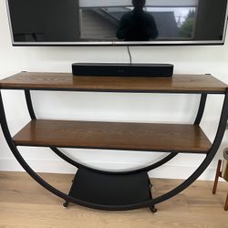 Rustic Industrial Style Metal Distressed Wood Console Table 