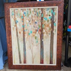 27 x 33.5 Abstract Tree Framed Art Print