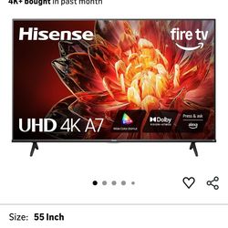 55in 4k tv brand new  hisense