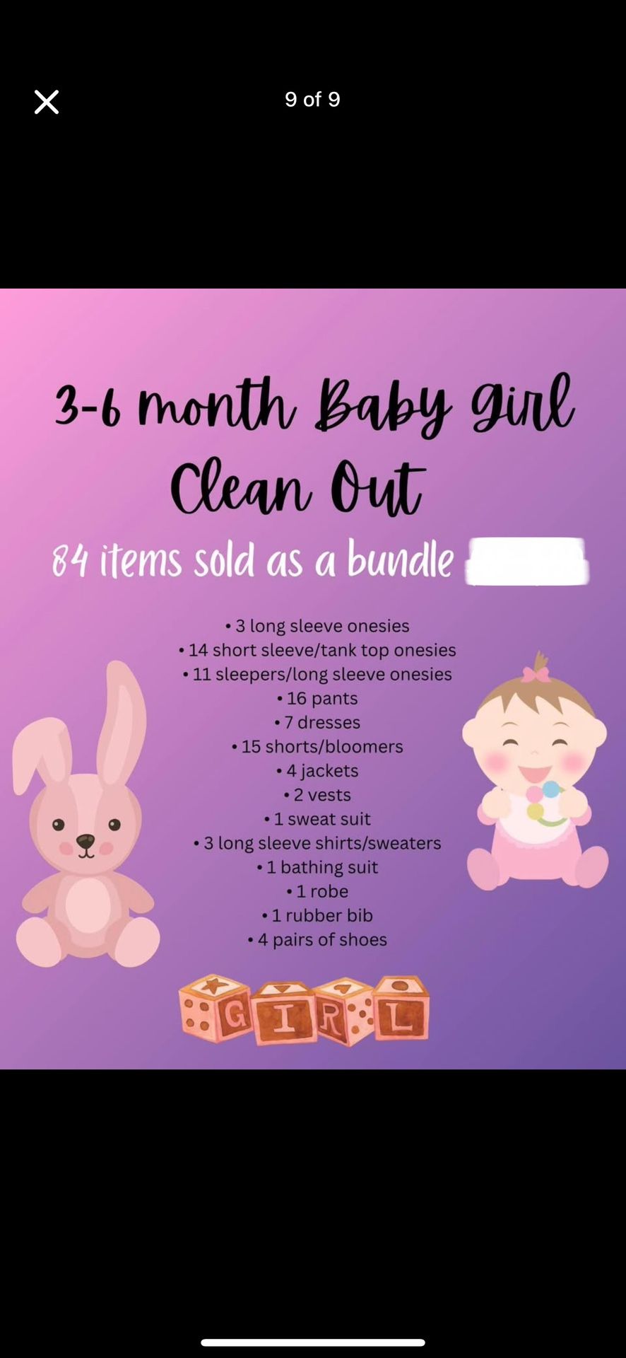 3-6 Month Baby Girl Clothes Bundle - 84 Items