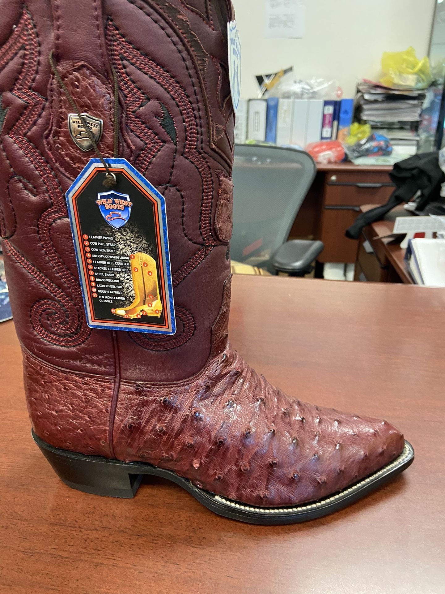 Nuevas Botas Vaqueras De Piel Original Para Hombre