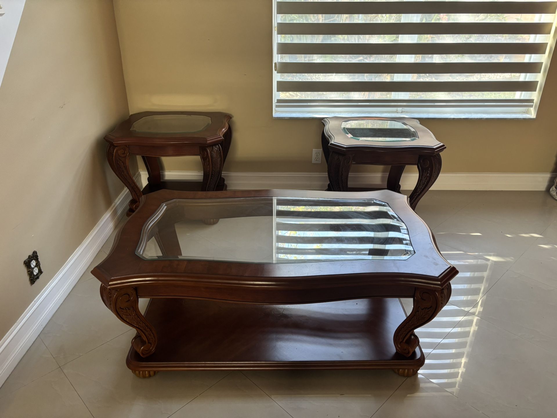 Coffee Table And 2 Side Tables