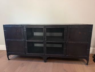 Restoration Hardware industrial tool chest sideboard - blackened iron