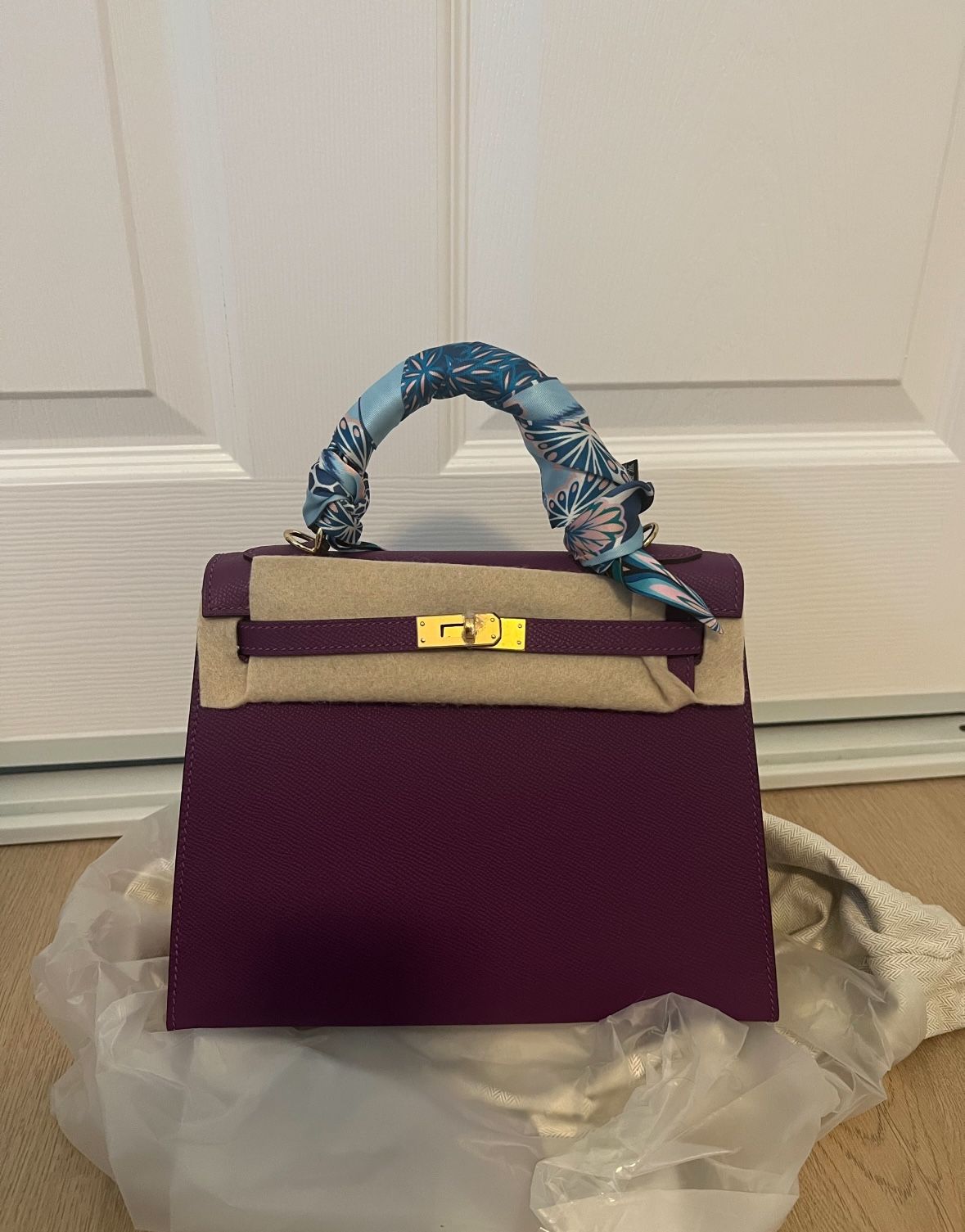 Purple Hermes Kelly