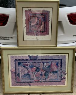 Diana Van Hall Abstract Framed Art Prints, Set of 2