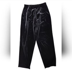 Vintage Jeremy Scott Braemar Petites Size Medium Black Velour Pull On Pants