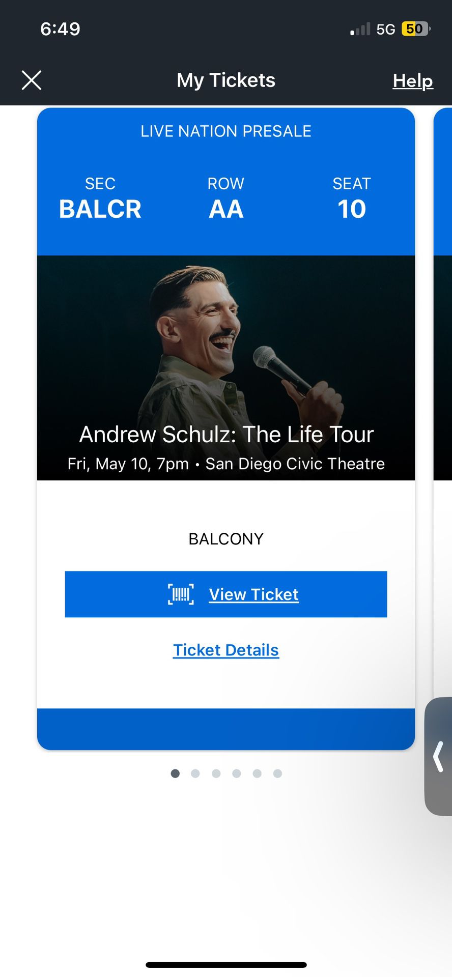 ANDREW SCHULZ THE LIFE TOUR TICKETS