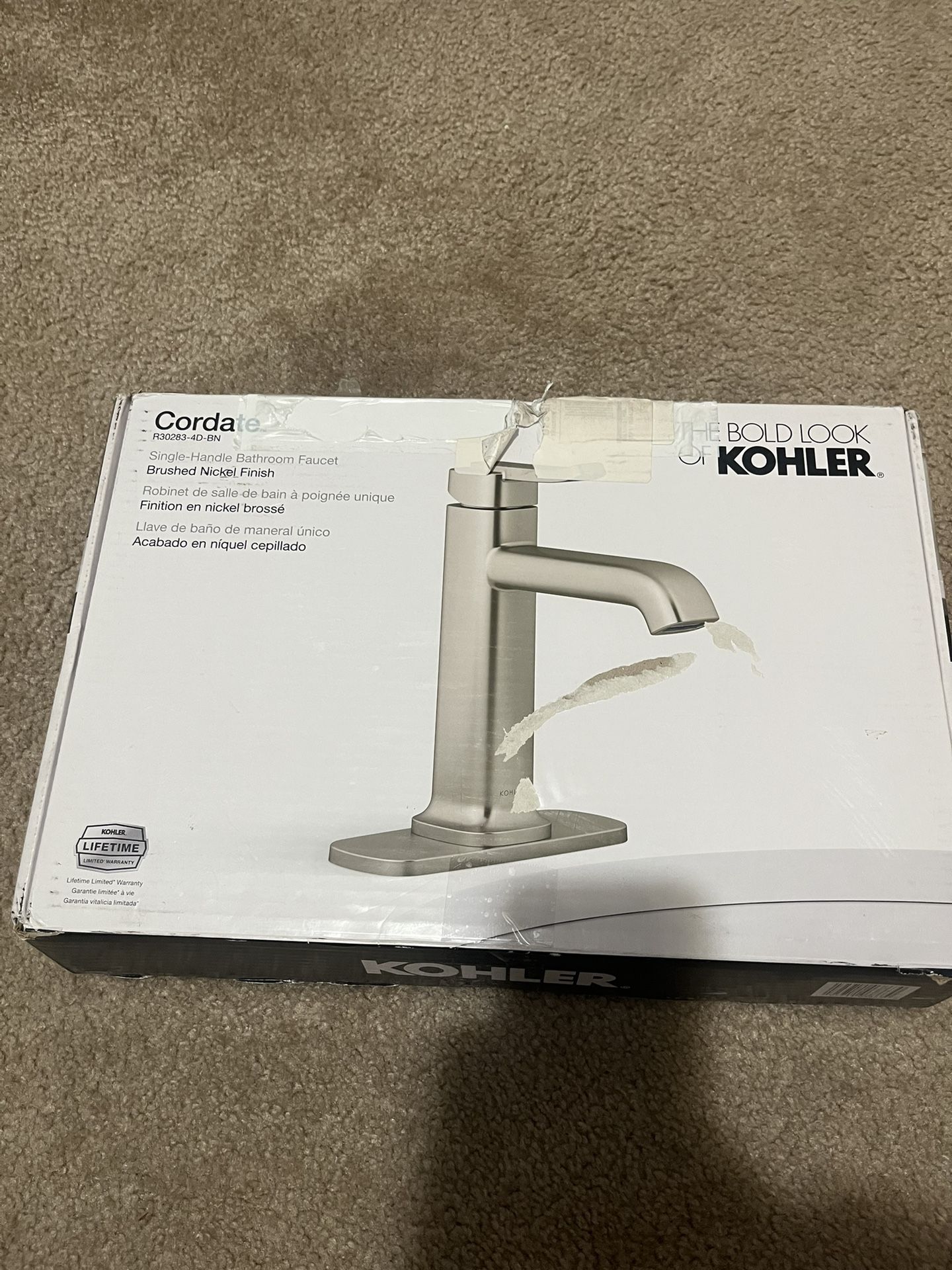 β¨Brand New KOHLER Cordate Faucet (Brushed Nickel) β Premium Style & Quality!β¨