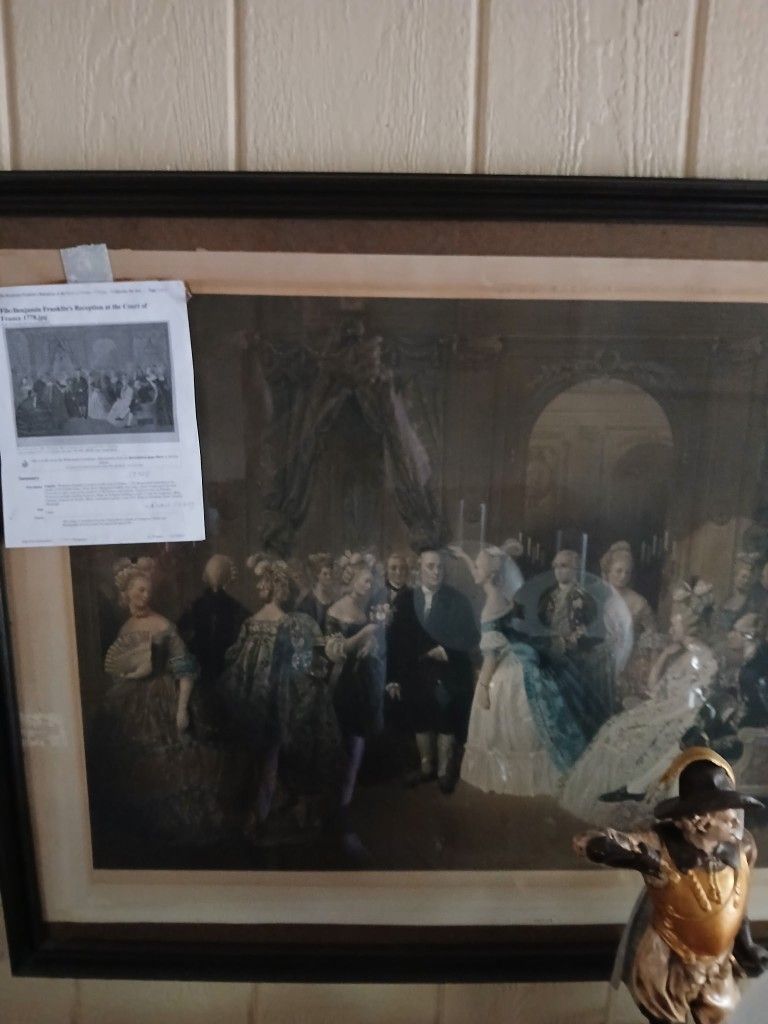 A 1778 Benjamin Franklin Reception At The Court Of France