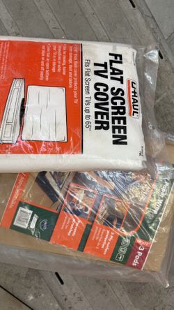 Moving Bundle: U-Haul TV Cover up to 65” + 3 Protection Pads (48”x72”)
