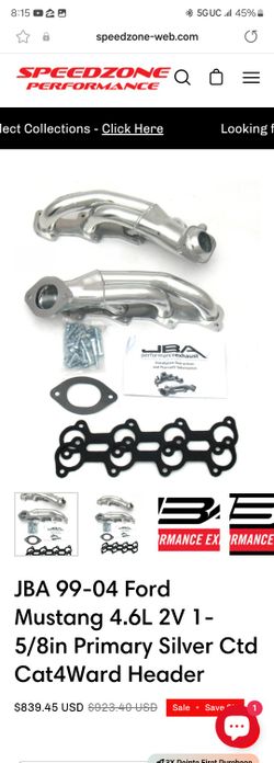 JBA 99-04 Ford Mustang 4.6L 2V 1-5/8in Primary Silver 

