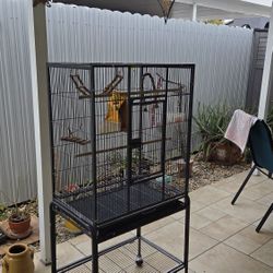 Jaula Negra Para Aves En Exelentes Condiciones 