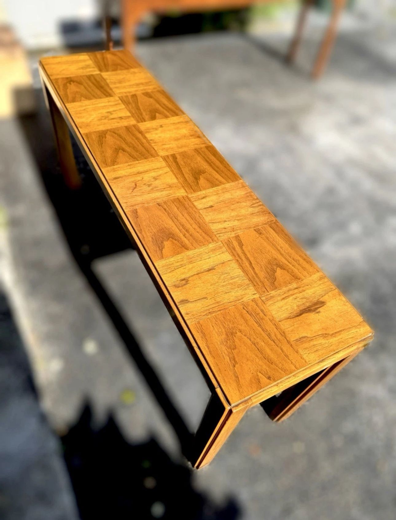 RARE Vintage Consensus by Drexel Console Sofa Table Midcentury Modern MCM Oak