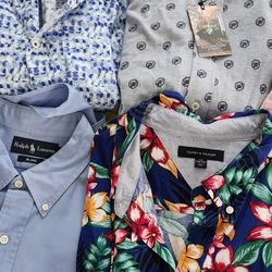 Men's Button Down Shirts 6 Items Total