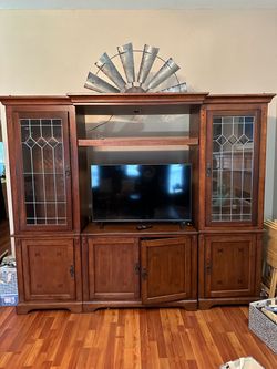Entertainment system + curio cabinet