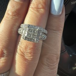 1.57kt 14 Karat Gold Engagement Set