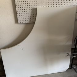 FREE IKEA White Corner Desk Top W/ Gray Legs Included