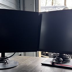 (1) Lenovo ThinkVision P24H-20 Monitor-HDMI & (1) Lenovo ThinkVision P24h-2L LCD Monitor