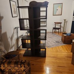 Large 5ft Mcm Style Curio Cabinet