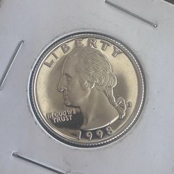 BU 1996 S Proof Silver quarter.
