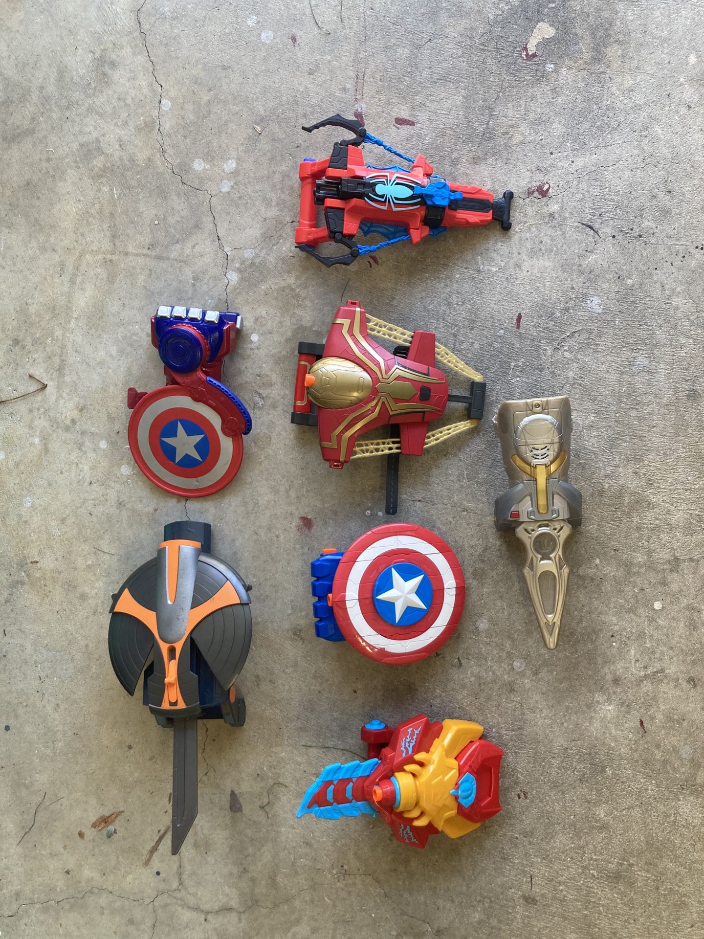 Marvel Nerf Hasbro Roleplay Kids Toys (Spider-Man, Taskmaster, Captain America, Eternals, Iron Man)