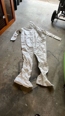 Tyvek style full body suits and one pair if reusable boot covers.