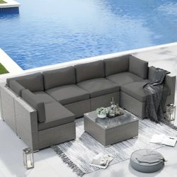Brand New Gray Patio Set Outdoor Furniture 