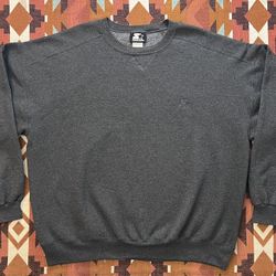 Vintage 90’s Starter Sweatshirt Gray Pullover Crewneck Men’s XL Made in Mexico 