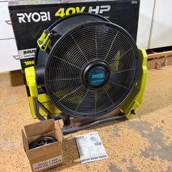 RYOBI 40V HP Brushless Cordless Hybrid WHISPER SERIES 20 in. Air Cannon Fan (Tool Only)