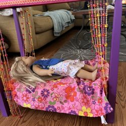 American Girl Julie And Canopy Bed 
