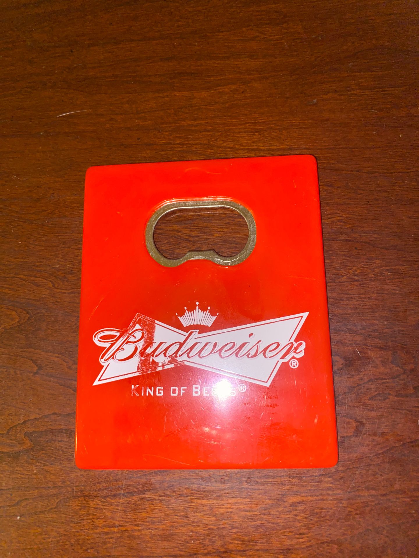 Budweiser king of beer ad promo bottle opener