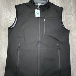 M MOTEEPI Mens Vests Outerwear Lightweight Fleece Sleeveless Jacket Full Zip Softshell Vest for Golf Hiking Running