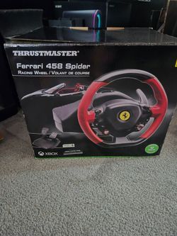 Never used Thrustmaster Ferrari 458 Spider racing wheel