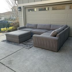 Living Spaces Nest III Light Grey Modular Sectional (Delivery Available)