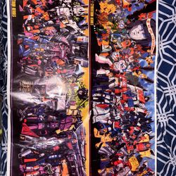 🔥 Transformers G1 Cybertron vs Decepticons Poster – Large Collector Wall Art 🔥