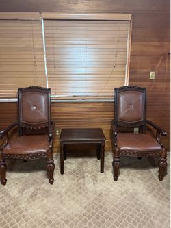 2 Chairs & Side Table for Sale