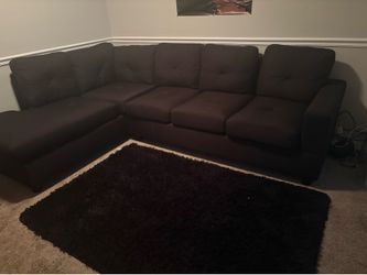 Black Sectional Cloth Couch
