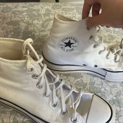 White Platform Converse