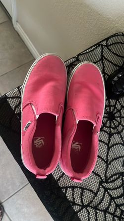 Girls vans Sz youth 5 pink slip on