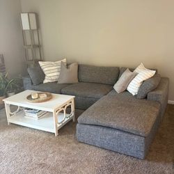 Grey Sectional Couch Delivery Available 