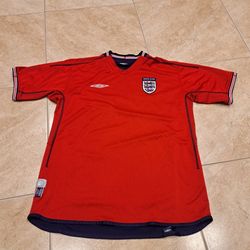 Vintage England Soccer Jersey Umbro Size L Use Mesures 