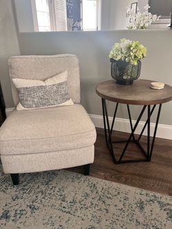 Beige Armless Chair