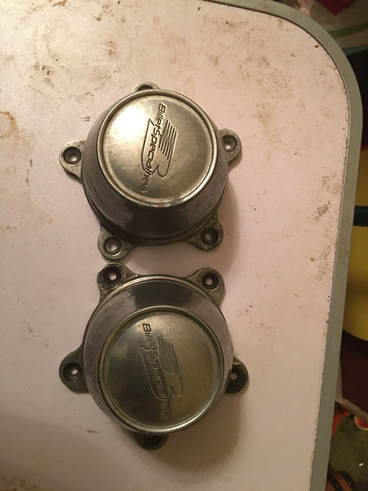 2-billet Specialties Center Caps For Street Lites Rims Used In Good Condition $20.00
