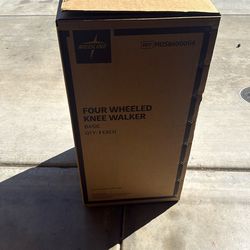 Medline Four Wheeled Knee Walker/standard Aluminum Crutches Brand new Never Used