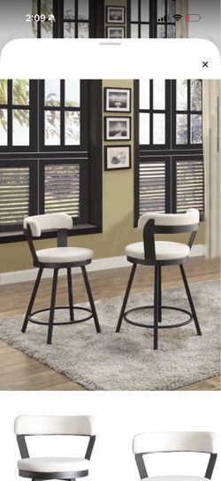 Free White black bar stool