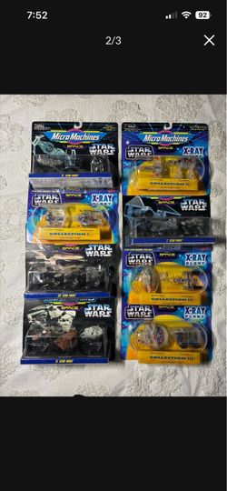 Vintage Star Wars Micro Machines Collection – 8 Sealed Packs (1995 Galoob)