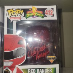 Signed Power Ranger Funko Pops