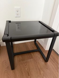 Black stained glass top table